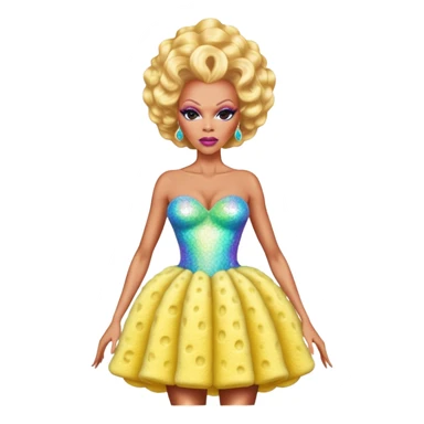 Rupaul drag race sponge dress sticker