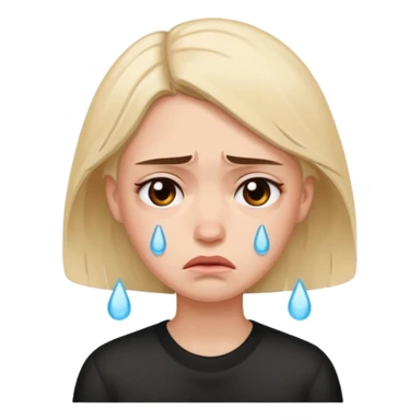 woman both sad and angry sticker