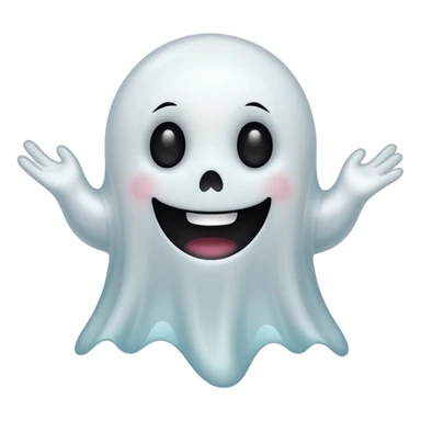 cute creepy smiley ghost sticker