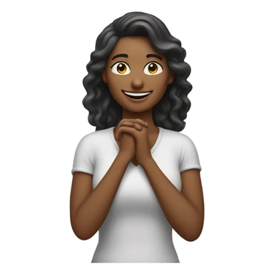 A woman saying thank you sticker