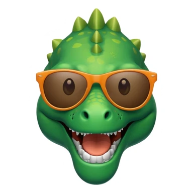 dinosaur wearing sunglasses sticker