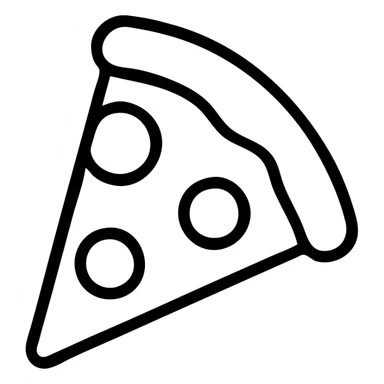 outlined slice of pizza icon sticker