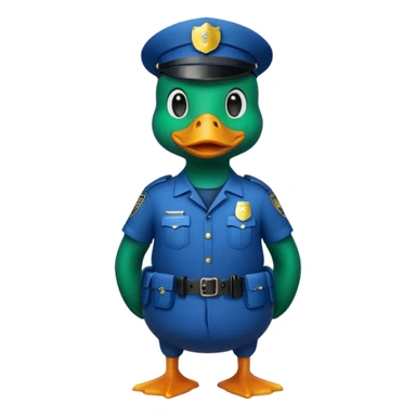 Police balck duck full body sticker