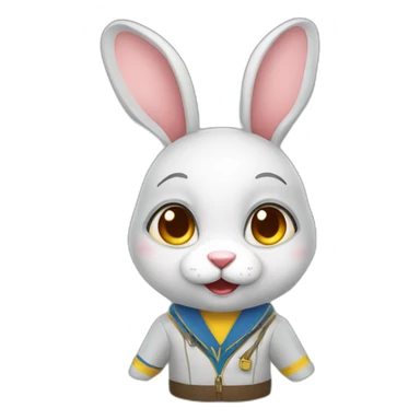Ukrainian rabbit student sticker