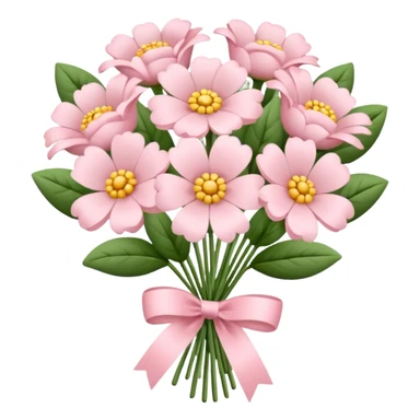 pale pink flower bouquet  sticker