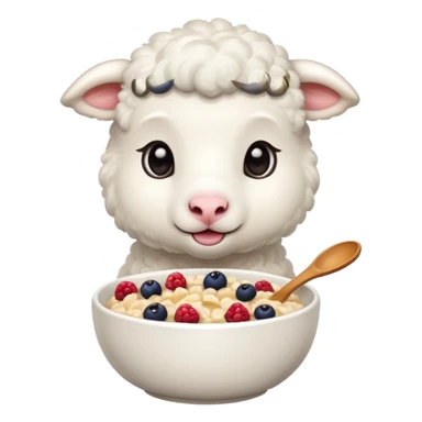 Lamb with oatmeal and berries sticker