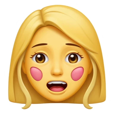 Teresa from the Maze Runner, crying out of laughter, emoji style sticker