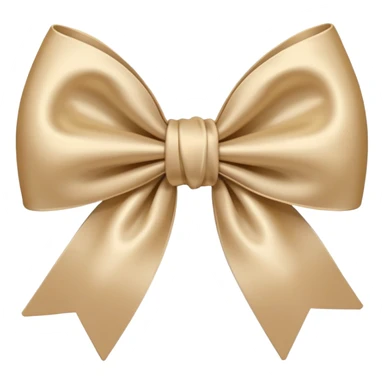 Beige bow enoji sticker