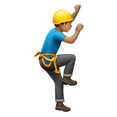 a person climbing sticker