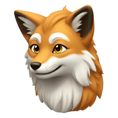 ios18 style tibetan fox that looks asian sticker
