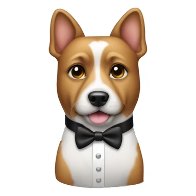 dog wearing a tuxedo  sticker