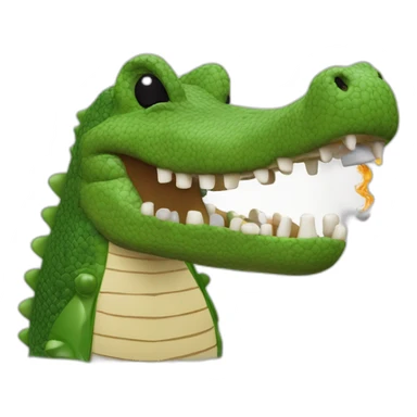 Crocodile de One Piece avec son crochet et gros cigare à la bouche sticker