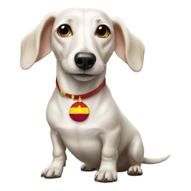 White Dachshund as president of Venezuela  sticker