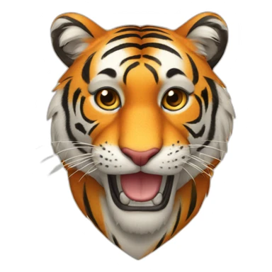 tiger carries heart sticker