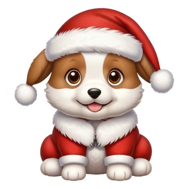 Un perrito con traje de Navidad sticker