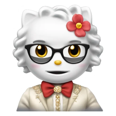 Hello Kitty with a Timeless bah Chaney and a White camélia sticker