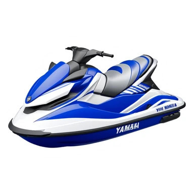 Jet Ski - Yamaha EX Deluxe (Model Year: 2022) (Iconic colour: Blue and white) sticker