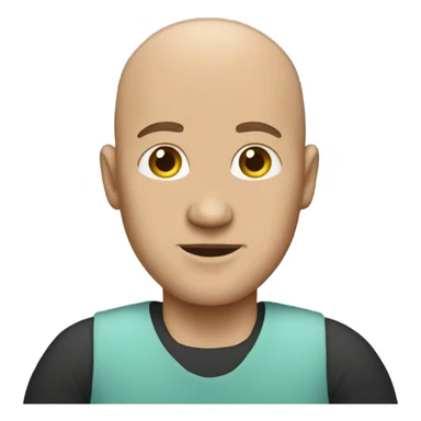 Bald man in a dress  sticker