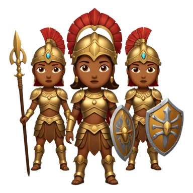 group of trojans being led by a woman sticker