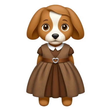 Bassotto seduto con vestito di lana sticker