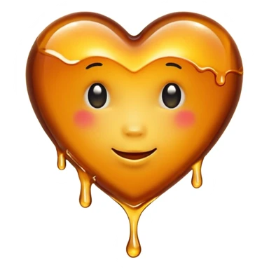 Heart with honey sticker
