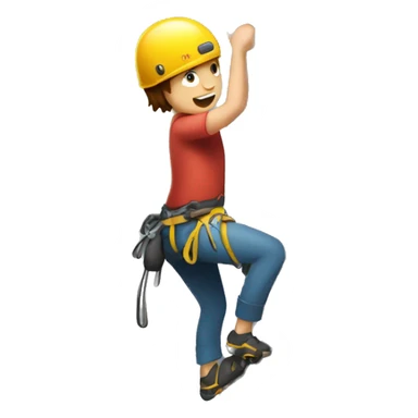 person rock climbing sticker