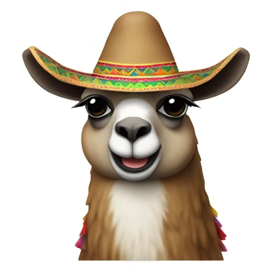 Lama with sombrero  sticker
