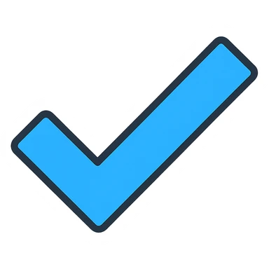 blue tick icon, simple, modern, suitable for verification badge sticker