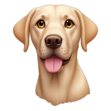 labrador roux aux yeux verts et truffe rose sticker