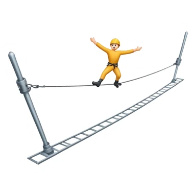 tightrope 
 sticker