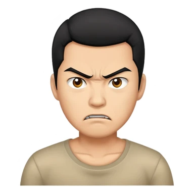 Do violence blackhair Asian man sticker