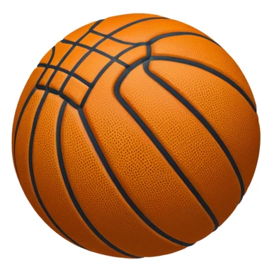 Crea un balón de basket negro con rayas blancas sticker