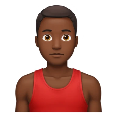 black guy red tank top sticker