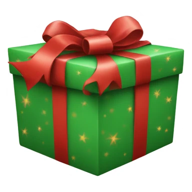 Red and green Christmas gift sticker