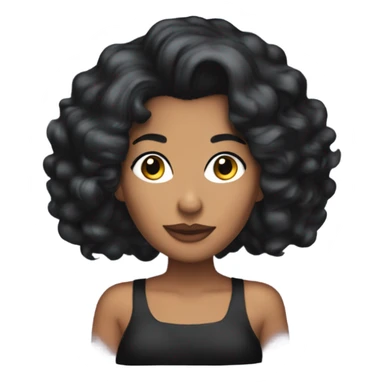 Tanned woman with black hair dressed in 1990s r&b hair, makeup, and attire  sticker