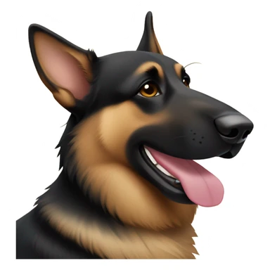 Black tan german shepherd sticker