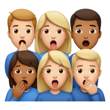 People Yawning with Hand on Mouth sticker