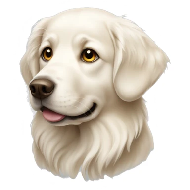White golden retriever with brown eyes sticker