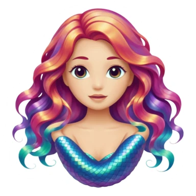 Iridescent mermaid hair sticker