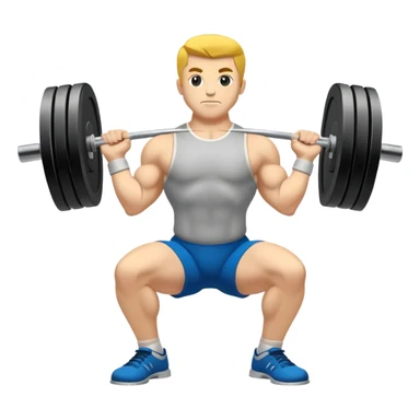 Emblem symbolizing weightlifting, featuring a barbell with heavy weights on either side, lifted above a strong, determined figure. The design conveys strength, focus, and the precision required in the sport. The barbell is centered, with a dynamic, bold style to emphasize power and athleticism.  sticker