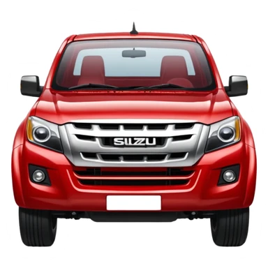 red isuzu d-max pickup truck sticker