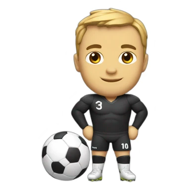 chauve avec un maillot de foot sticker