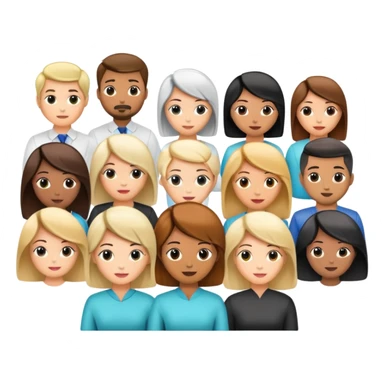 hair salon seminar with presenter and audience sticker