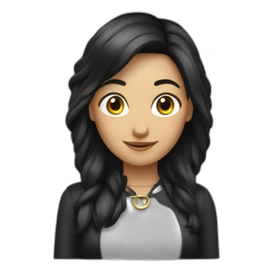 Süsse Frau schwarze haare 25 jahre sticker