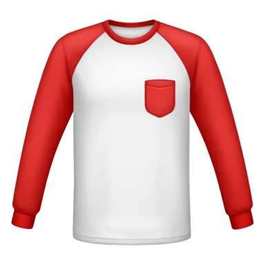 plain isolated red and white long sleeve shirt sticker
