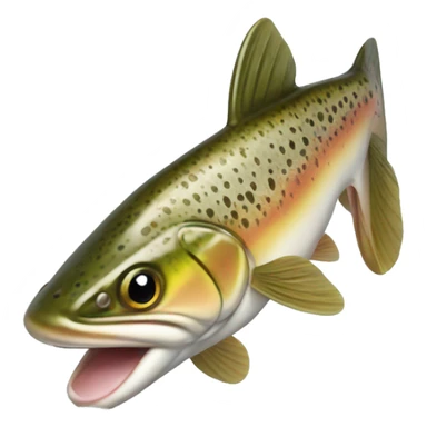 Baby Trout jumping out of water sticker