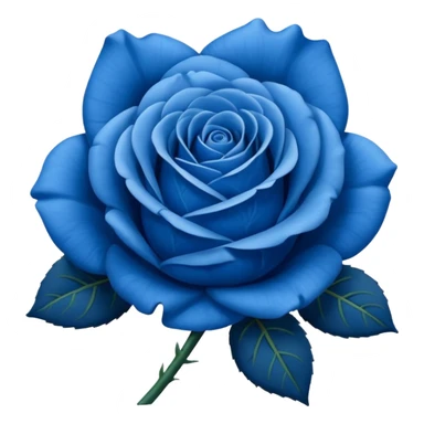 Rose emoji but make it blue instead of red and have it exactly like the original one sticker