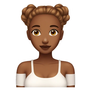 Caramel skin girl clean girl aesthetic skincare sticker