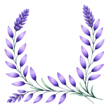 lavender Abstract Border Illustration for corners of page
 sticker