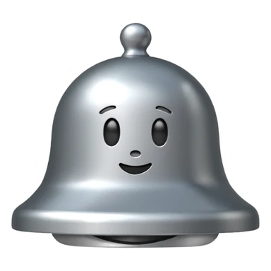 Notification bell silver sticker